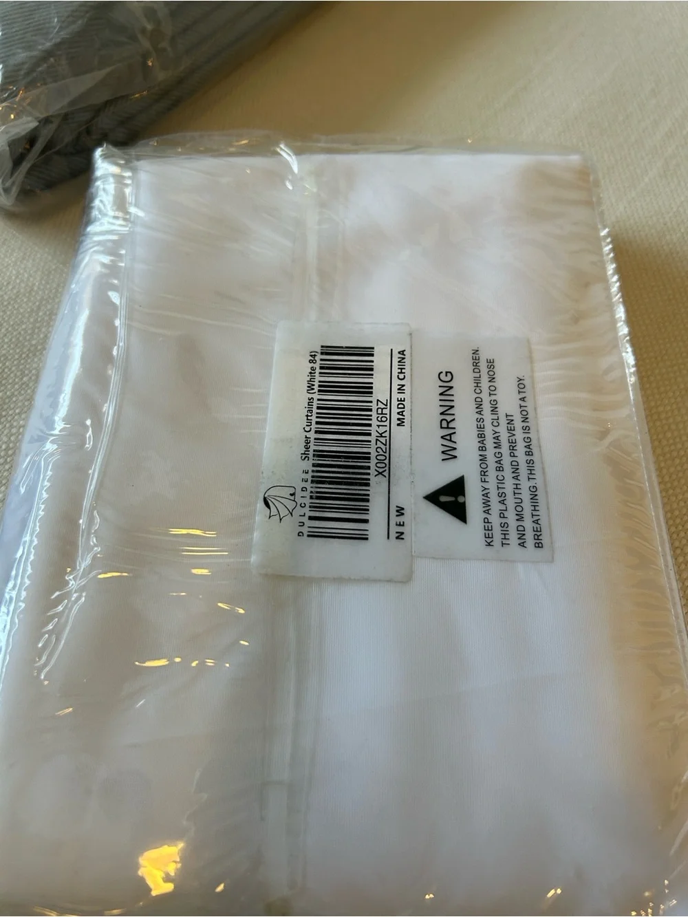 DULCIDEE Voile Sheer White 84” Rod Pocket Panels, Two NWT